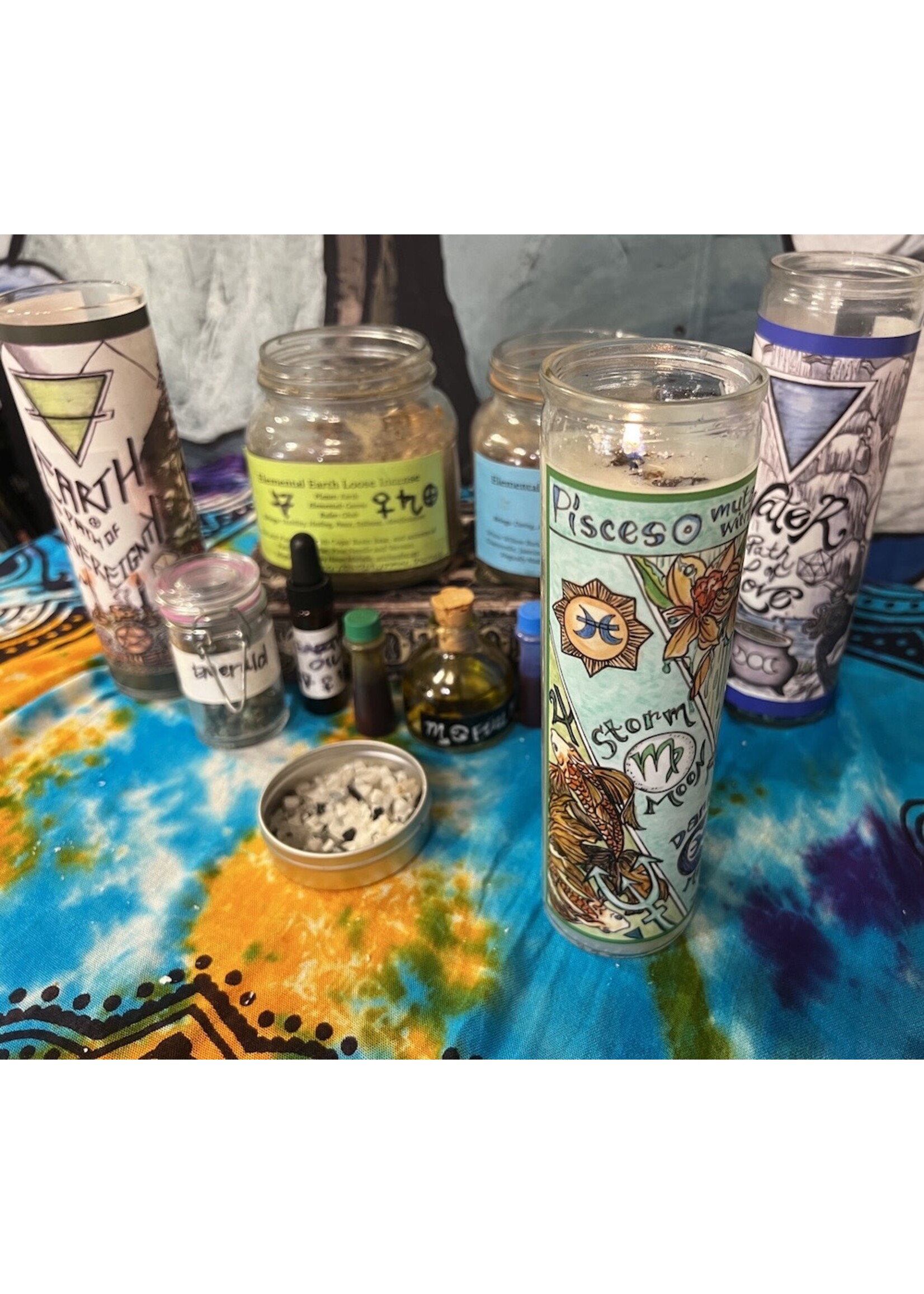 Pisces Virgo Pairing: Lunar Magick Candle, Loaded and Charged by Heron Michelle