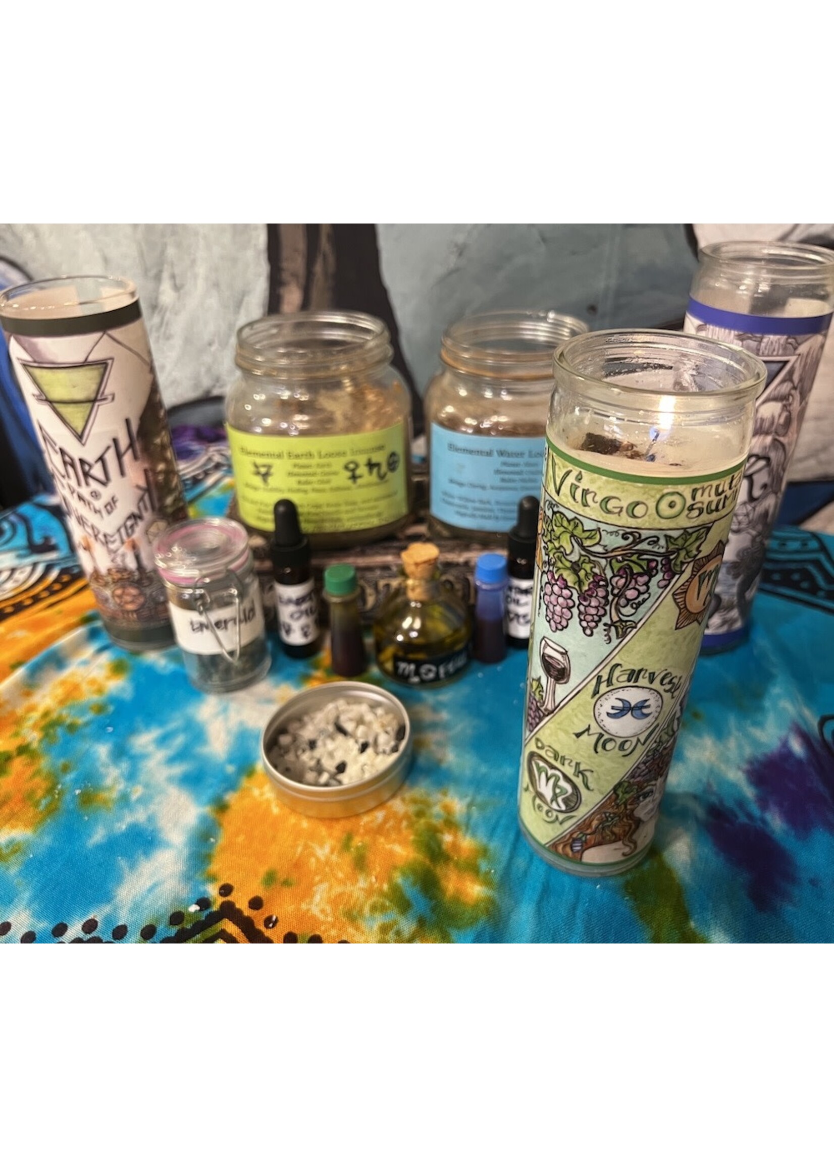 Pisces Virgo Pairing: Lunar Magick Candle, Loaded and Charged by Heron Michelle