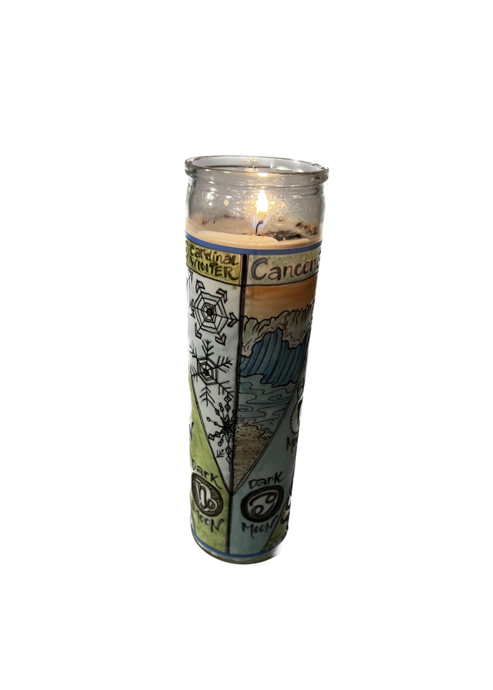 Capricorn Cancer Pairing: Lunar Magick Candle Loaded and Charged by Heron Michelle