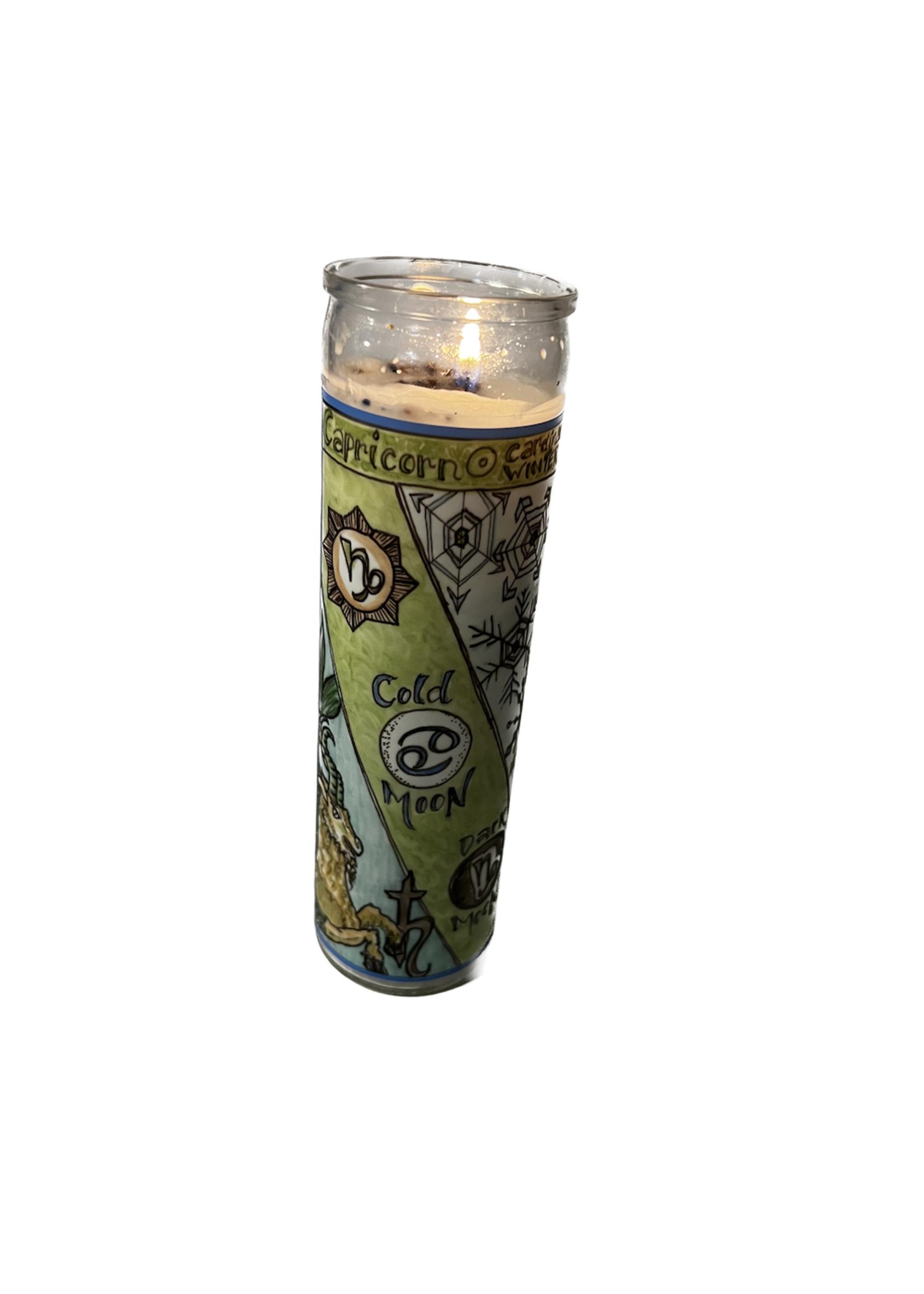 Capricorn Cancer Pairing: Lunar Magick Candle Loaded and Charged by Heron Michelle