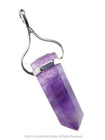 Amethyst Wand Point Pendant, Sterling Silver