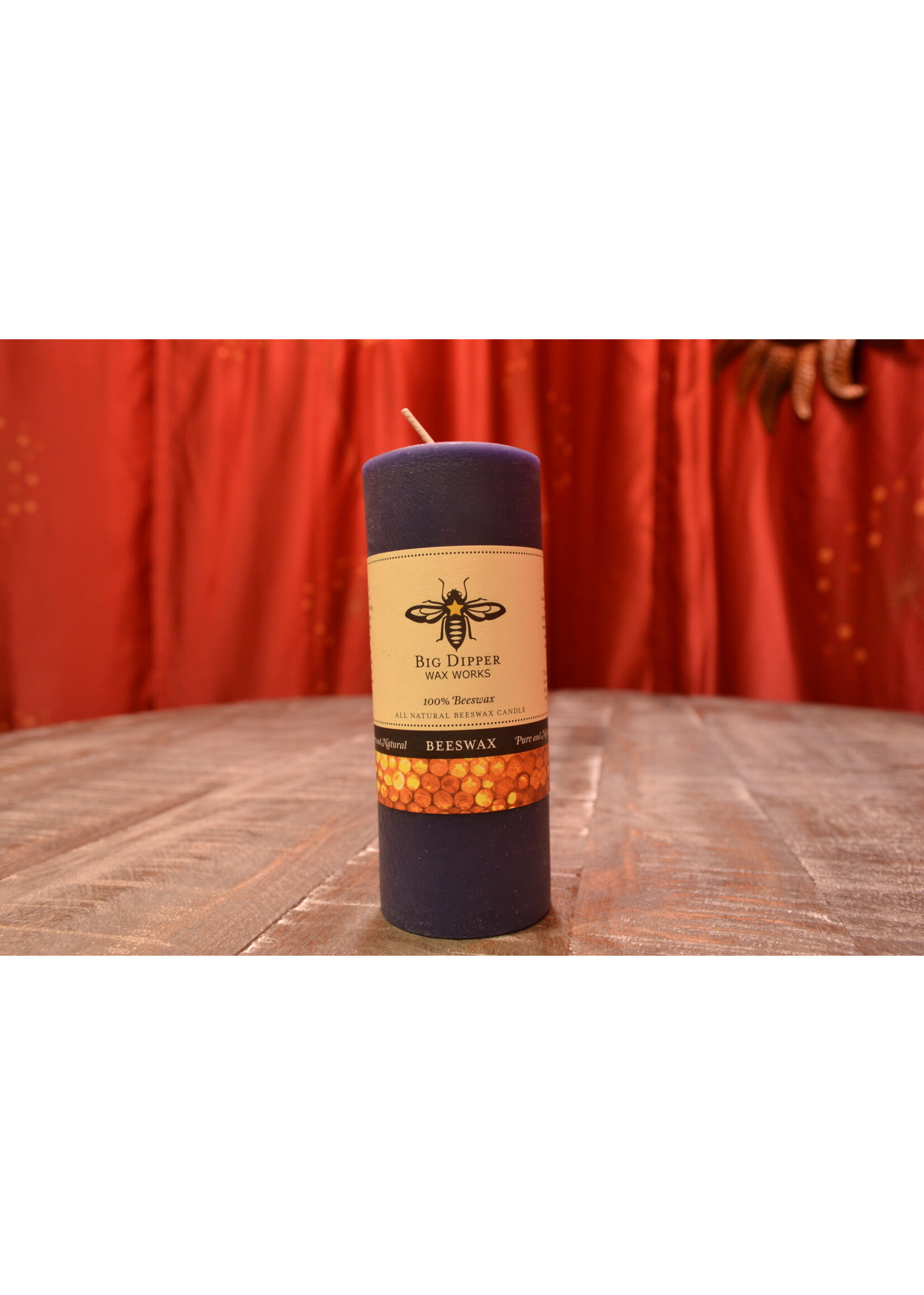 Purple Beeswax Pillar Candle