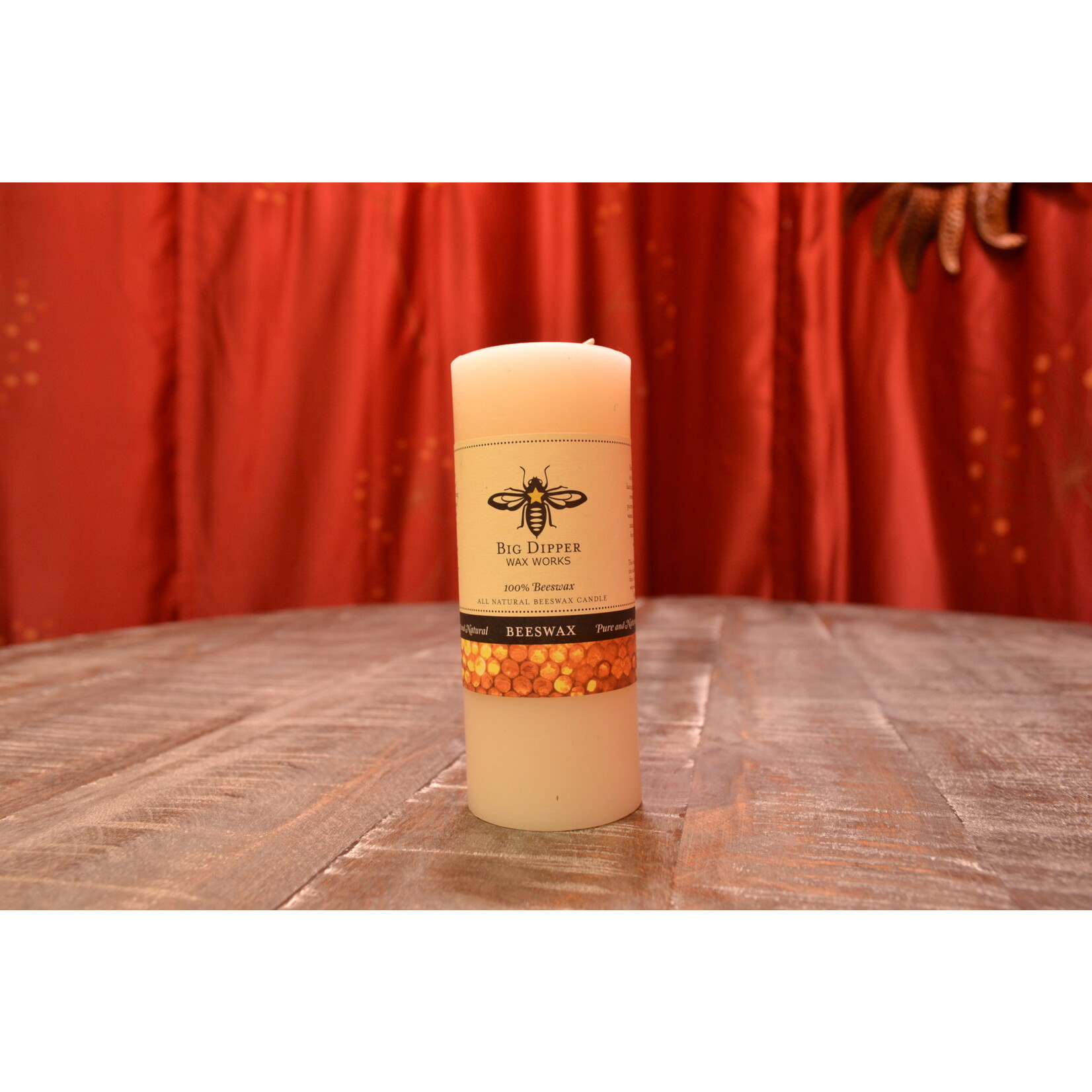 Ivory Beeswax Pillar Candle