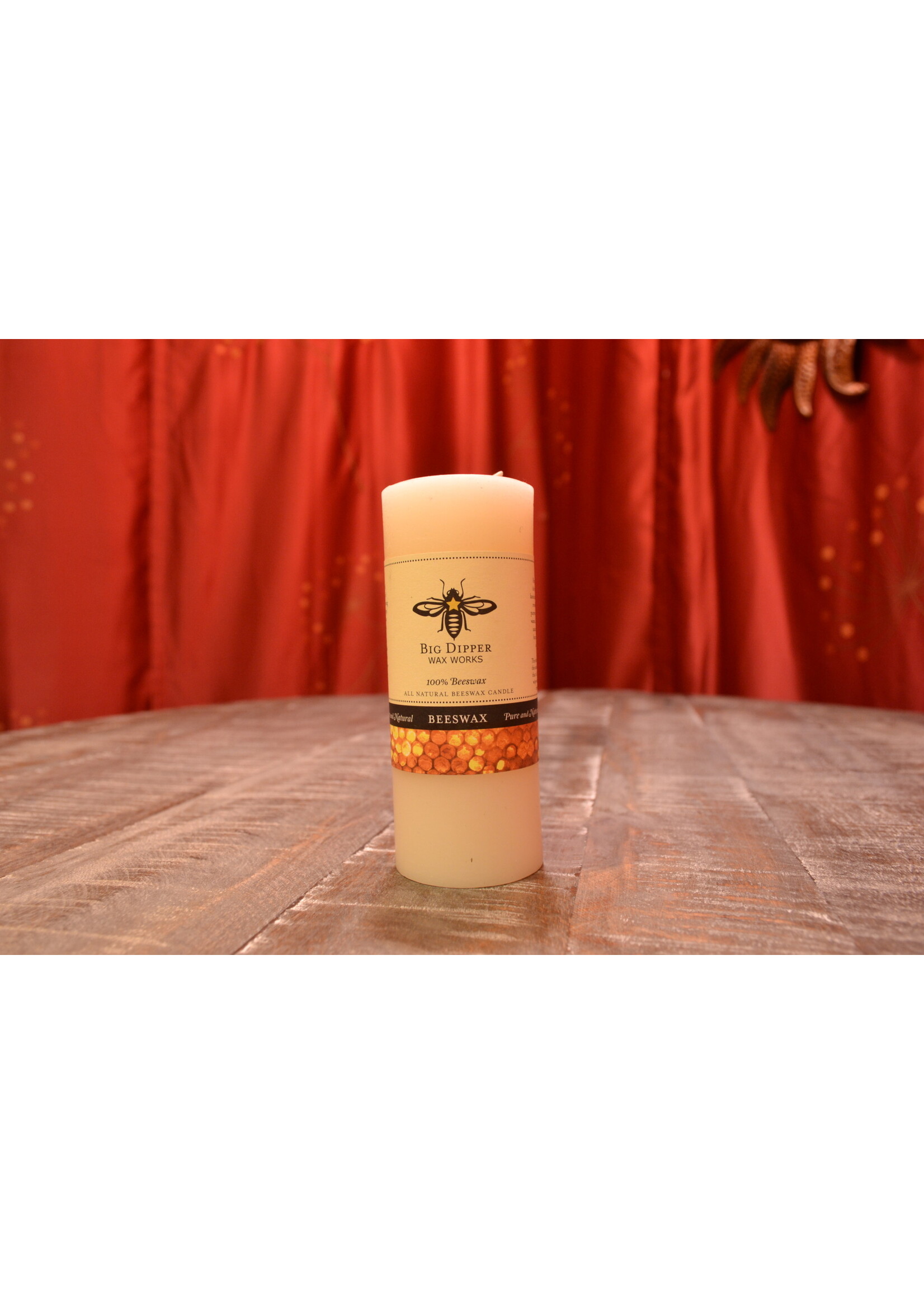 Ivory Beeswax Pillar Candle