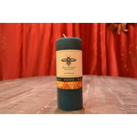 Moss Green Beeswax Pillar Candle
