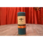 Blue Beeswax Pillar Candle