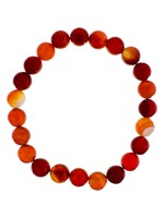 8 mm Elastic Stone Bracelet - Brown and Red Agate