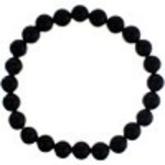 8 mm Elastic Stone Bracelet - Black Obsidian