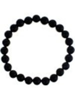 8 mm Elastic Stone Bracelet - Black Obsidian