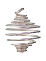 Stone Cage Wire Wrap Pendant - Silver