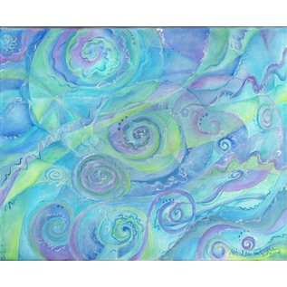 SWIRLING SKY AND WATER ART PRINT