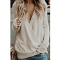 SALE- PALE YELLOW SOFT CROSS FRONT SWEATER