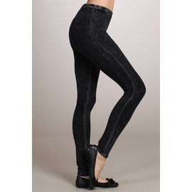 MINERAL WASH LEGGINGS BLACK -small only