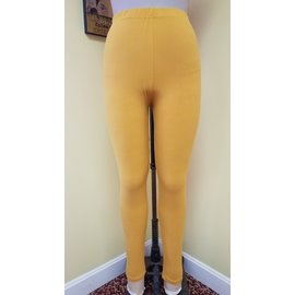 One Size Solid Mustard Leggings