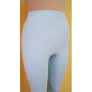 One Size Solid Sky Blue Leggings