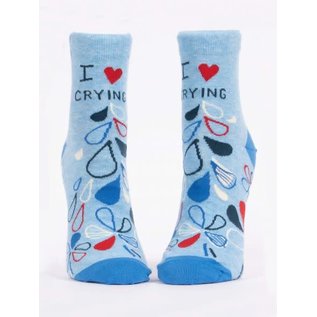 BLUE Q I HEART CRYING ANKLE SOCK