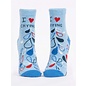 BLUE Q I HEART CRYING ANKLE SOCK