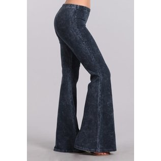 MINERAL WASH BELL BOTTOM - CHARCOAL NAVY