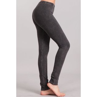 MINERAL WASH LEGGINGS DARK ASH GRAY- small only