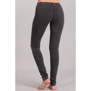 MINERAL WASH LEGGINGS DARK ASH GRAY- small only