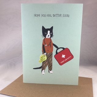 Feel Better Card First Aid Kitty