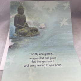 Encouragement Card Floating Lotus Buddha