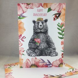 Anniversary Card Honey Bear