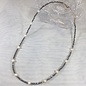 Crystal and Pearl Necklace Pewter