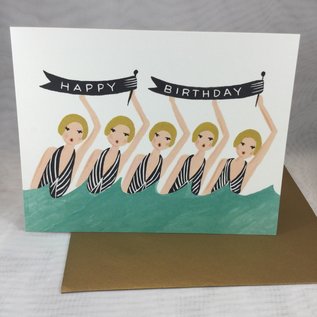 Birthday Card Swimmers (blank)