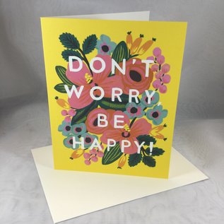 Encouragement Card Don’t Worry Be Happy (blank)