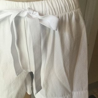 Scalloped Lounge Shorts WHITE LARGE