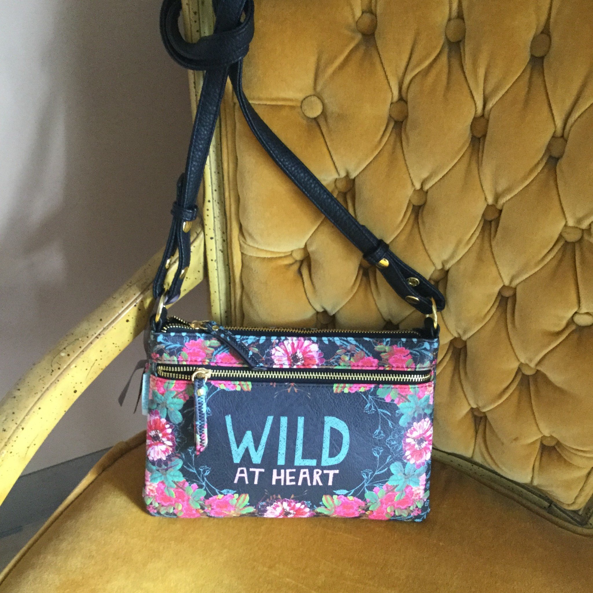 Clutch Cross Body Bag With Strap - Bright Pink - Wild at Heart