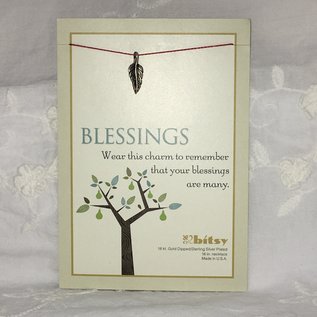 Blessings Charm on a String Necklace