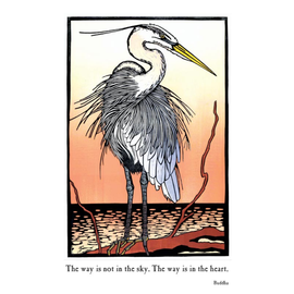 VALENTINE'S DAY CARD GREAT BLUE HERON