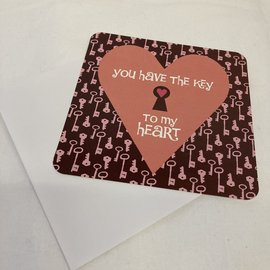 VALENTINE'S DAY POSTCARD YOU HAVE THE KEY