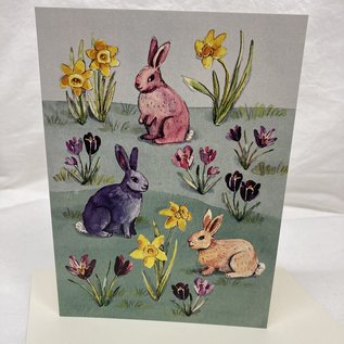 Easter Card Bunny Field