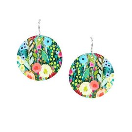 ARTISTA BLUE POSEY  CIRCLE EARRINGS
