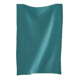 WAFFLE WEAVE DISH TOWEL- TURQUOISE