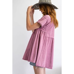 EASEL sale from $49- DUSTY MAGENTA TEE TUNIC - small only