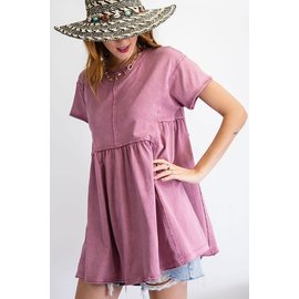 EASEL sale from $49- DUSTY MAGENTA TEE TUNIC - small only