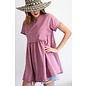 EASEL sale from $49- DUSTY MAGENTA TEE TUNIC - small only
