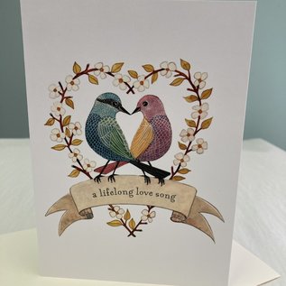 Wedding Card Two Birds in Heart