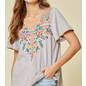 SALE- EMBROIDERED SWINGY TOP - SMALL ONLY