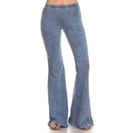 SALE FRPM $40- MINERAL WASH BELL BOTTOM Light Denim LARGE