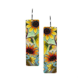 ARTISTA VINTAGE DAISY RECTANGLE EARRINGS