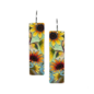 ARTISTA VINTAGE DAISY RECTANGLE EARRINGS