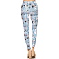 LEGGINGS WHIMSY KITTY FLORAL ONE SIZE