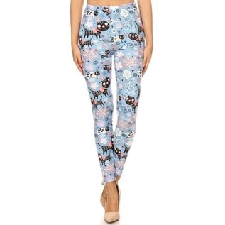 ONE SIZE LEGGINGS WHIMSY KITTY FLORAL