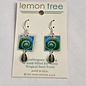Lemon Tree Earrings Blue Green Shell