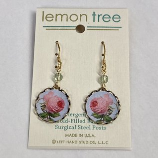Lemon Tree Earrings Pink Rose